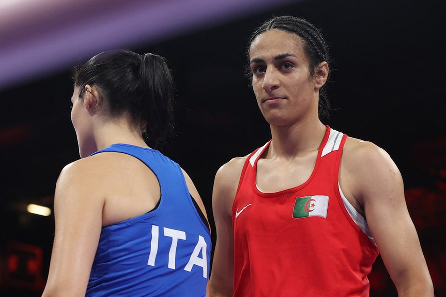 Imane Khelif of Algeria and Angela Carini of Italy react after their fight in Paris 2024 Olympics at North Paris Arena, Villepinte, France on August 01, 2024 — Reuters photo