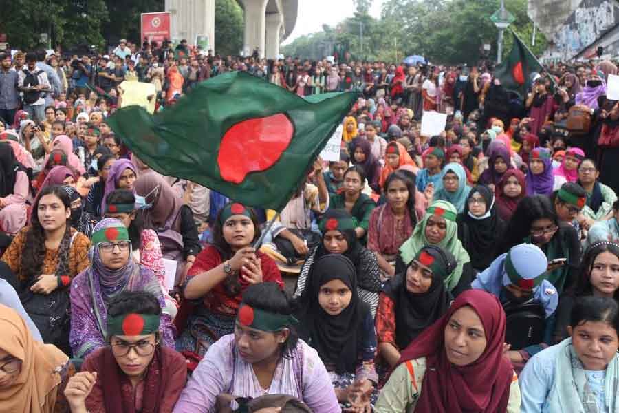 Students protest against a recruitment system for the government jobs in Dhaka, Bangladesh, July 11, 2024