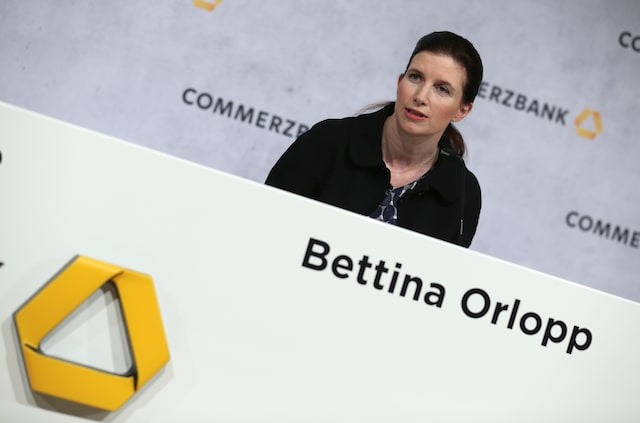 Bettina Orlopp, CFO of Germany's Commerzbank AG attends the Commerzbank AG annual results news conference in Frankfurt, Germany, February 13, 2020.