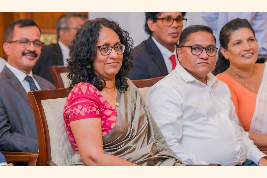 Sri Lankan Prime Minister Harini Amarasuriya is seen during her swearing-in ceremony, at the Presidential Secretariat, in Colombo, Sri Lanka, September 24, 2024.