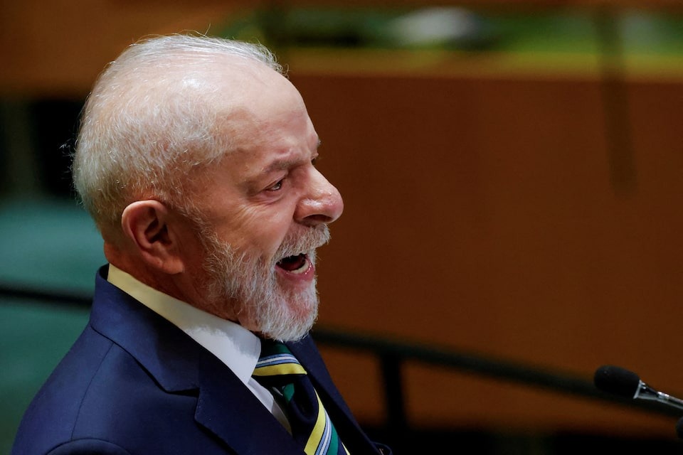 Brazil’s President Luiz Inacio Lula da Silva reacts during the 79th United Nations General Assembly at UN headquarters in New York, US, September 24, 2024.