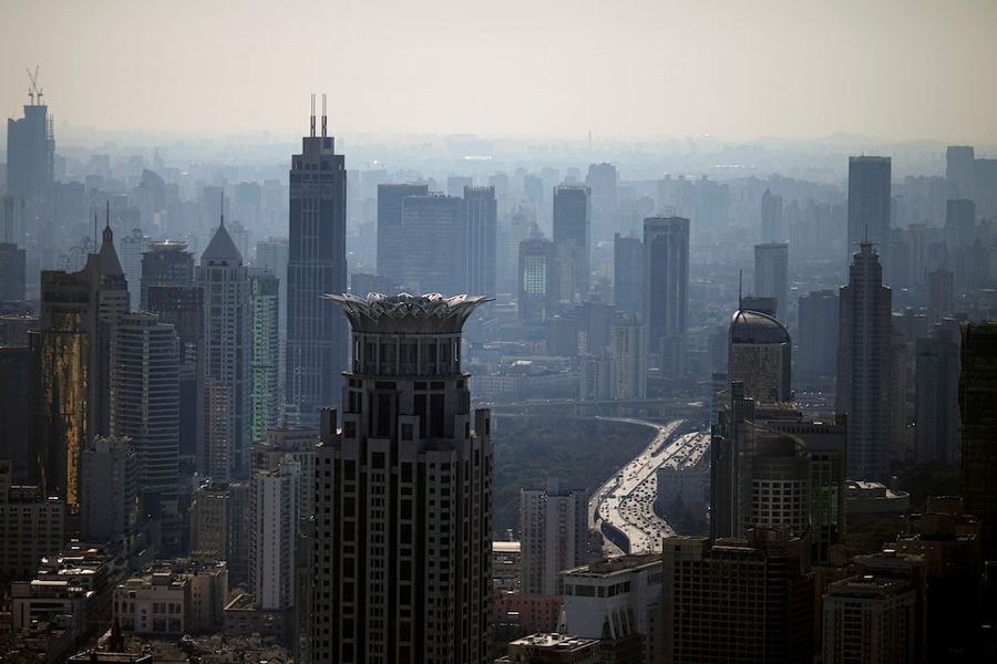 A view of the city skyline, ahead of the annual National People's Congress (NPC), in Shanghai, China February 24, 2022.