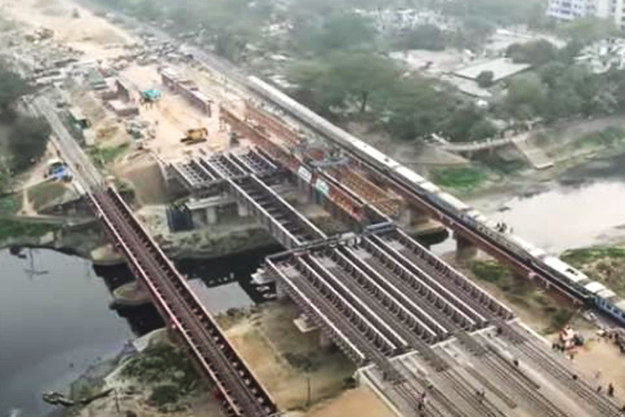 File photo of Tongi Railway Bridge over the Turag river