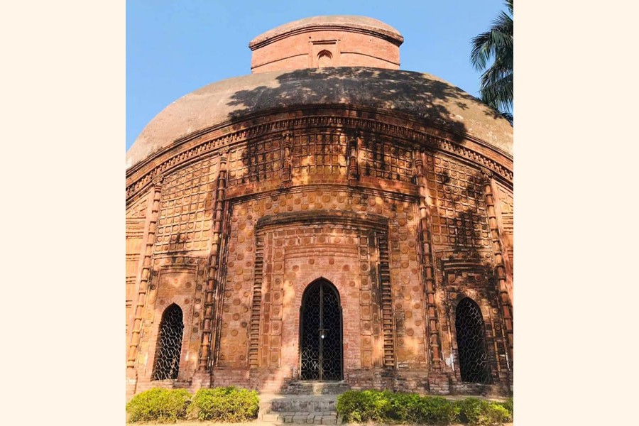 Partial view of Chanchra Shiva ancient temple in Jashore