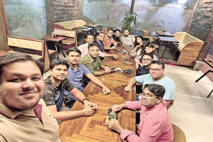 Md Tanbirur Rahman with team members of his organisation Micron Infosys