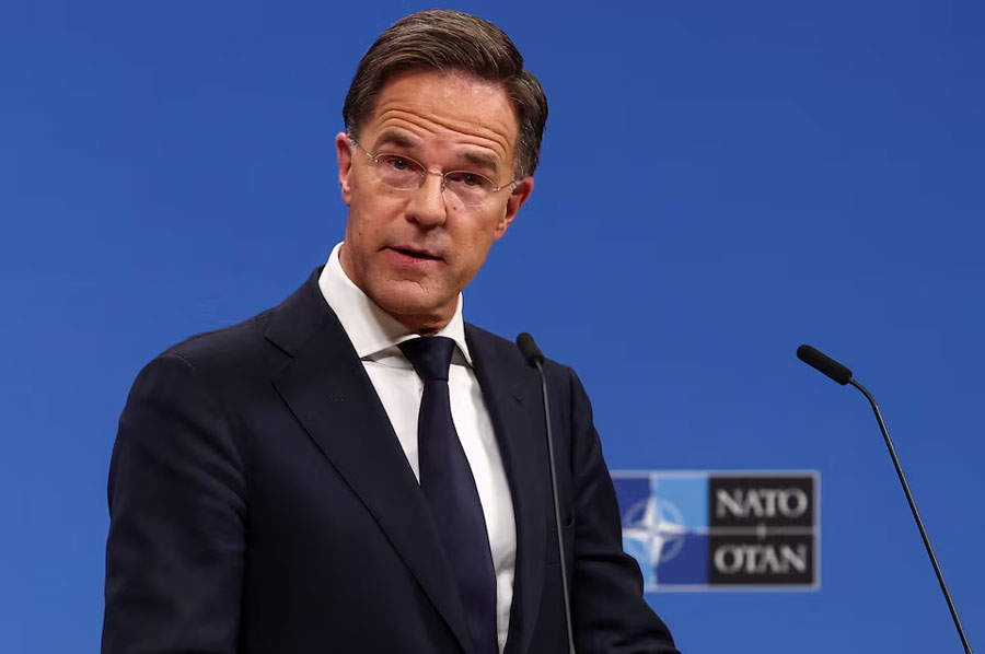 NATO Secretary-General Mark Rutte holds a press conference, ahead of a meeting of NATO Defence Ministers in Brussels, Belgium October 16, 2024.