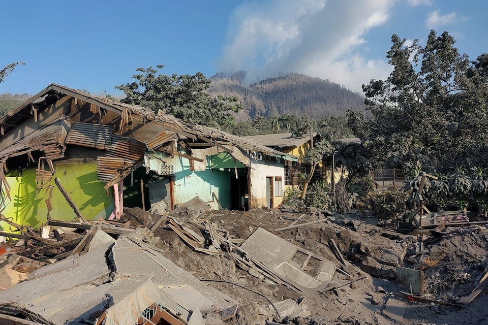 Damaged school buildings which were affected by the Mount Lewotobi Laki-Laki volcano eruption are seen at Flores Timur, Indonesia on November 4, 2024 — Antara Foto via Reuters