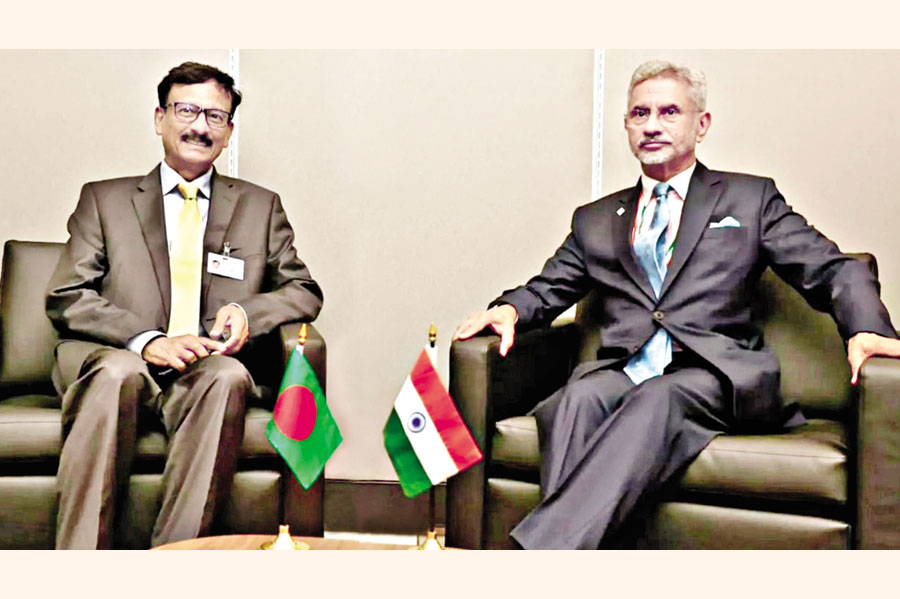 Bangladesh Foreign Affairs Adviser Md Touhid Hossain and India's External Affairs Minister S Jaishankar met on the sidelines of the UN General Assembly in New York on September 24 this year