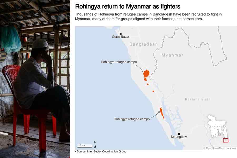 Rafiq, a Rohingya insurgent fighter, posing for a picture during an interview at a refugee camp in Cox's Bazar –Reuters photo