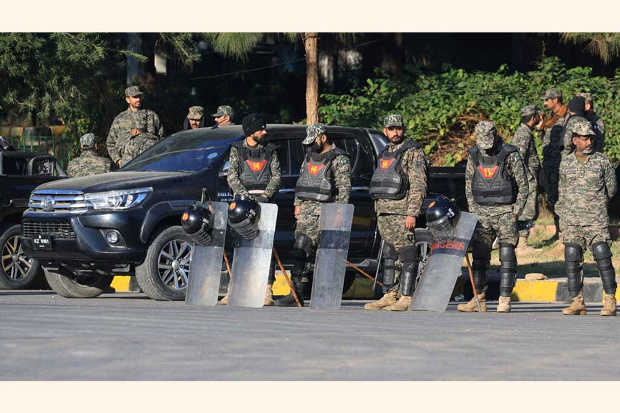 Pakistani Rangers guard the area, after security forces launched a raid on supporters of the former Pakistani Prime Minister Imran Khan’s party Pakistan Tehreek-e-Insaf (PTI) who had stormed the capital demanding his release on Tuesday, in Islamabad, Pakistan, November 27, 2024