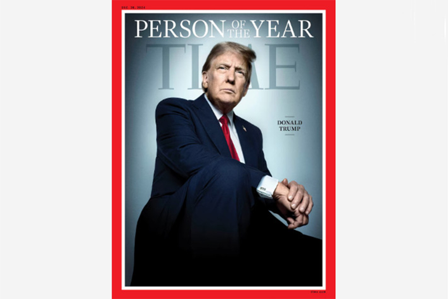 US President-elect Donald Trump appears on the 2024 Person of the Year cover of TIME, in this handout image — TIME/Handout via REUTERS photo