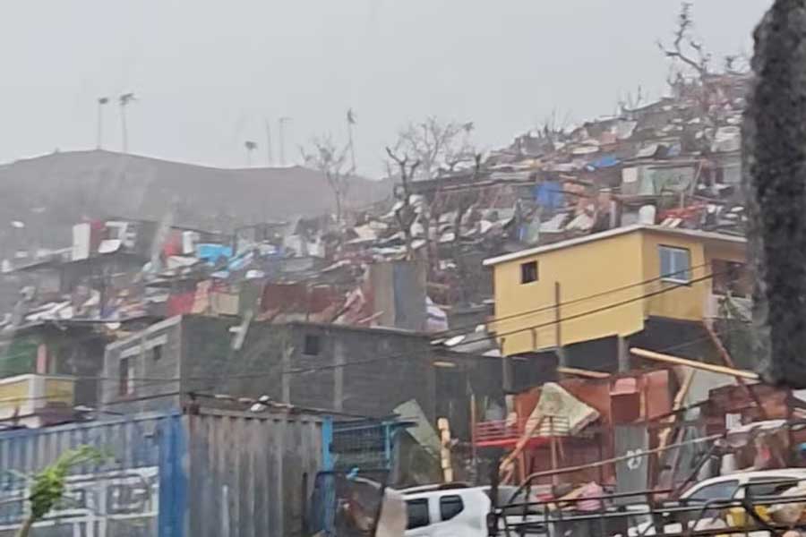 Damage caused by the Cyclone Chido, Kaweni, Mayotte, December 14, 2024.