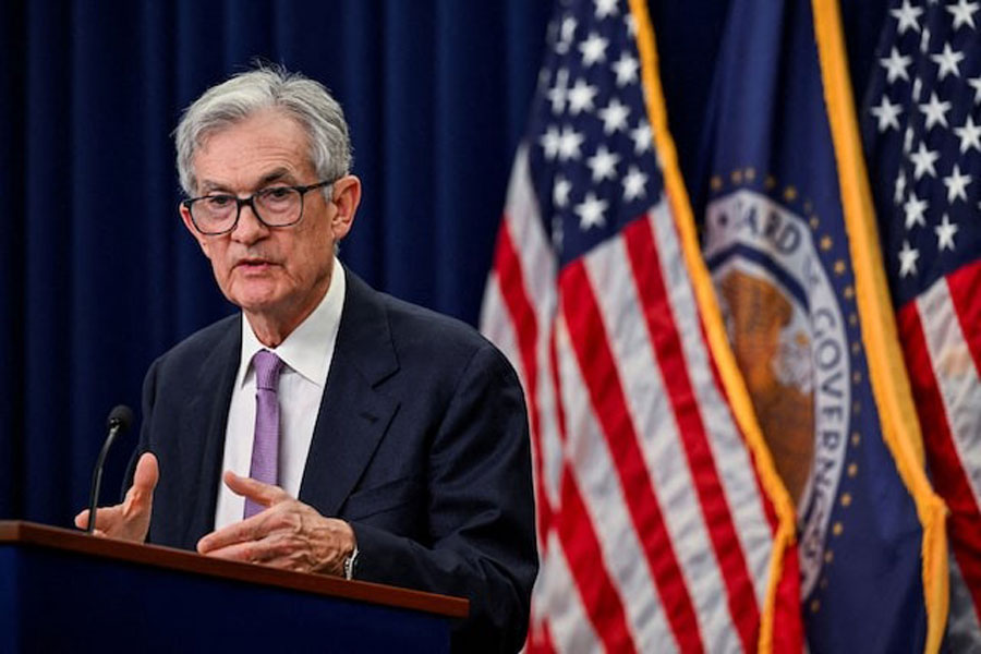 US Federal Reserve Chair Jerome Powell speaks during a press conference following a two-day meeting of the Federal Open Market Committee on interest rate policy in Washington, US, November 7, 2024.
