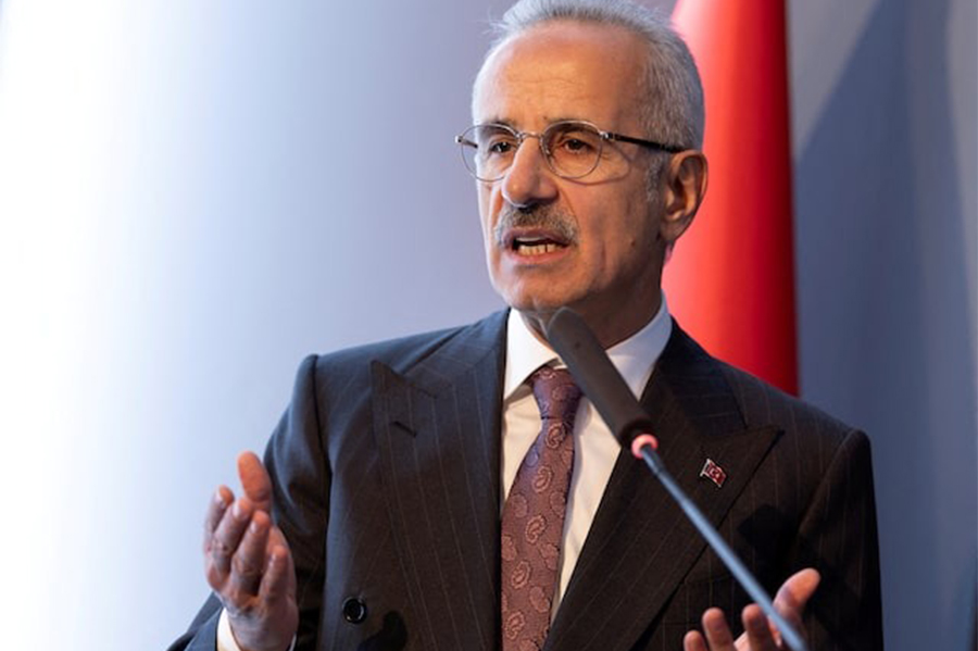 Turkey's Minister of Transport and Infrastructure Abdulkadir Uraloglu addresses the audience during a signing ceremony in Istanbul, Turkey, on April 29, 2024 — Reuters/File