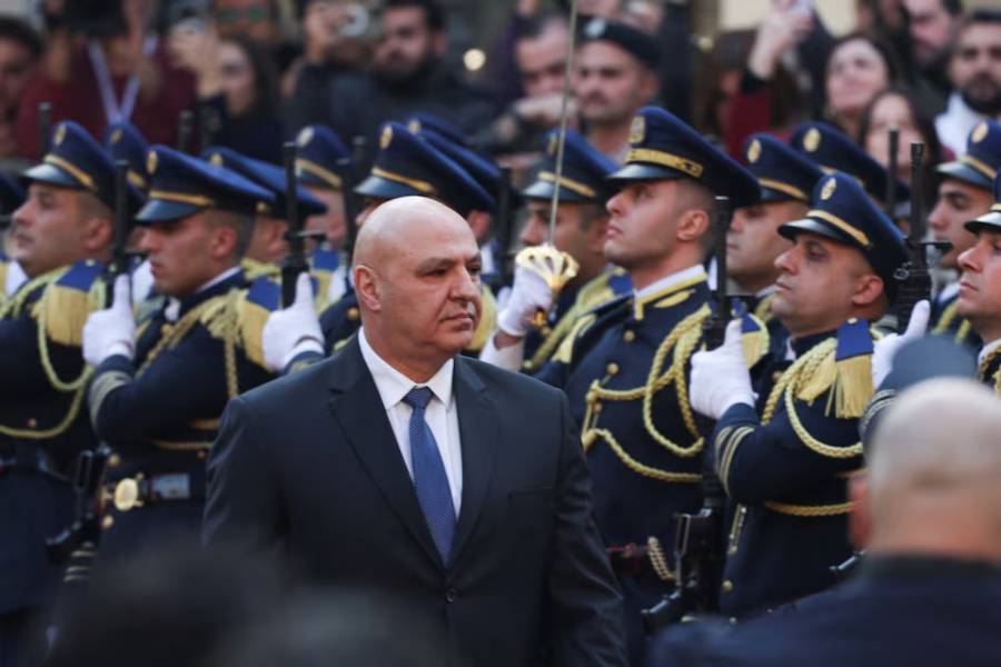 Lebanon's army chief Joseph Aoun walks after being elected as the country's President at the parliament building in Beirut, Lebanon, January 9, 2025.