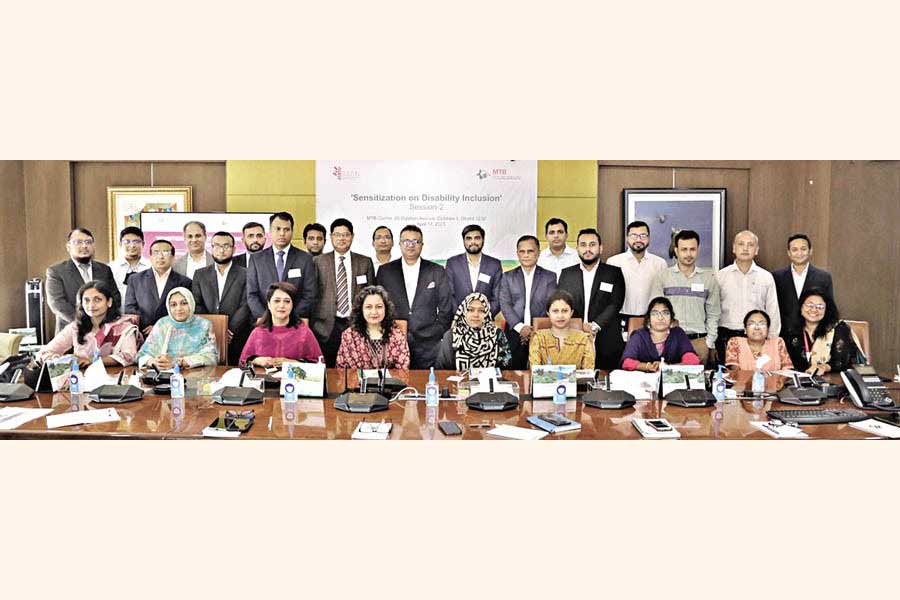 Rais Uddin Ahmad, Deputy Managing Director & CAMLCO of Mutual Trust Bank Ltd. (MTB), inaugurated the second session regarding the 'Sensitization on Disability Inclusion' programme in Dhaka recently. Samia Chowdhury, Chief Executive Officer of MTB Foundation, moderated the session.