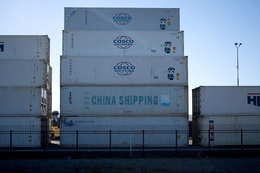 The Port of Oakland in Oakland, California, US, is seen as US President-elect Donald Trump is inaugurated for a second term, January 20, 2025.