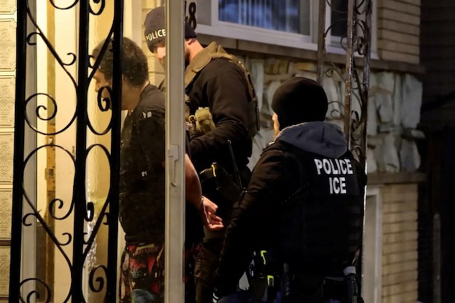 ICE agents conduct an arrest as part of Trump's wide-ranging immigration crackdown in Chicago, Illinois, January 26 — Reuters photo via Immigration and Customs Enforcement