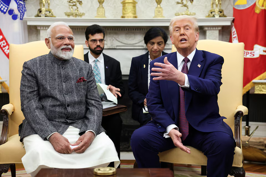 US President Donald Trump meets with Indian Prime Minister Narendra Modi at the White House in Washington, DC, US on February 13, 2025 — Reuters photo