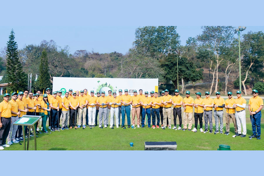 The two-day EBL 33rd Amateur Golf Championship 2025 begins at the Bhatiary Golf and Country Club in Chattogram. Brigadier General Rezaul Karim, ndc, psc, Station Commander, Chattogram Cantonment and VP Admin and Finance, Bhatiary Golf and Country Club and EBL Director Mufakkharul Islam Khasru formally inaugurated the tournament on Friday (Feb 21,2025). EBL DMD and Head of ICC Mahmoodun Nabi Chowdhury, and Head of Corporate Business, Chattogram Sanjay Das were present among others.