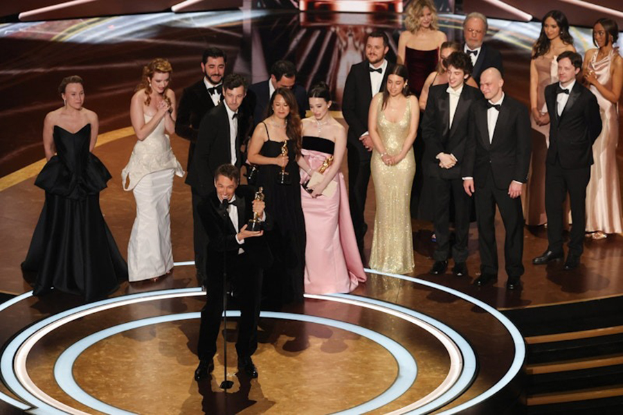 Director Sean Baker, producers Alex Coco and Samantha Quan and cast and crew members win the Oscar for Best Picture for "Anora" — Reuters photo