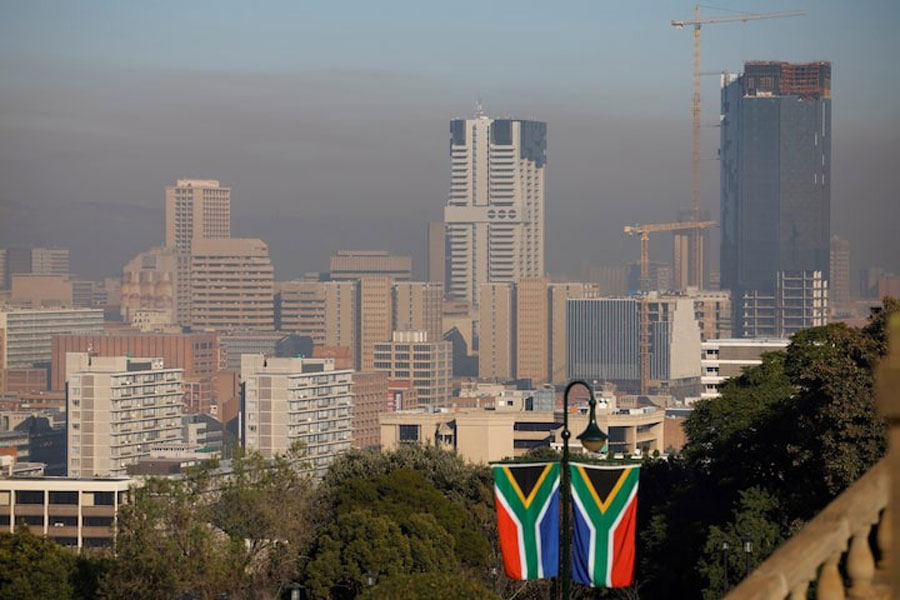 A general view of the Pretoria skyline with smog in the air taken from the Union Buildings, Pretoria, South Africa, June 19, 2024.