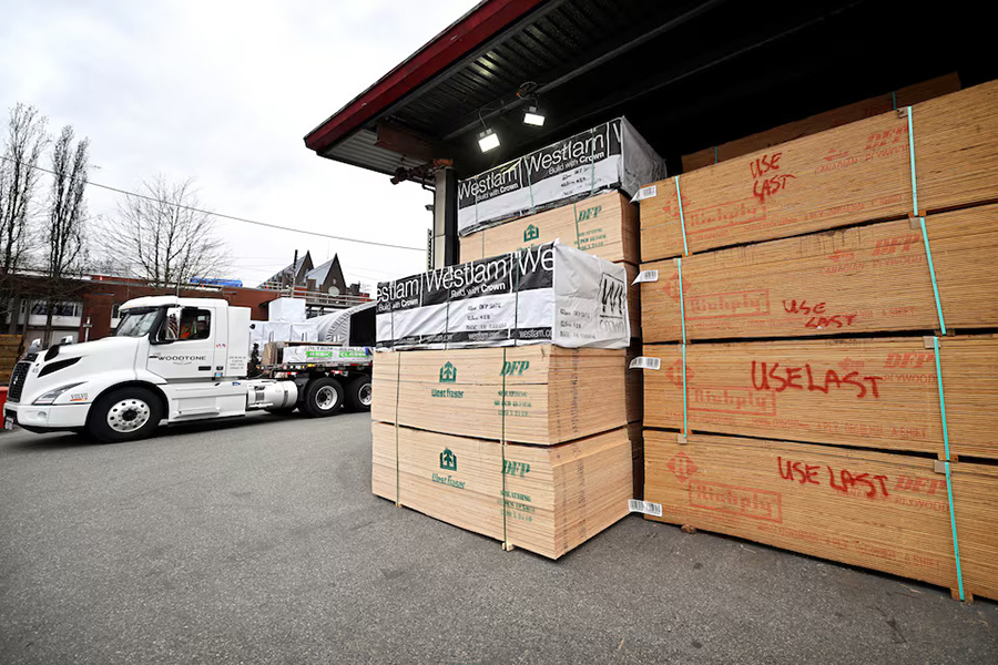 Canadian-made plywood is seen at POCO Building Supplies, a 106-year old business in Port Coquitlam, British Columbia, Canada on March 4, 2025 — Reuters photo