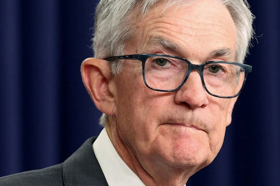 US Federal Reserve Chair Jerome Powell takes a question during a press conference following a two-day meeting of the Federal Open Market Committee on interest rate policy in Washington, US, January 29, 2025.