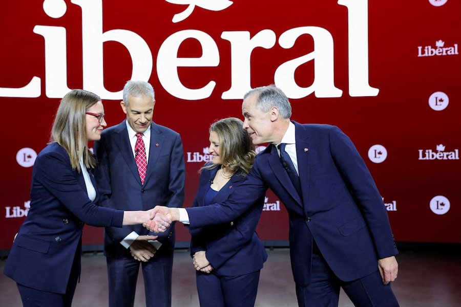 Canada's Liberal Party leadership candidates, Montreal, February 25, 2025.
