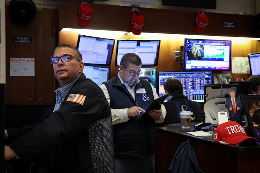 Traders work on the floor at the New York Stock Exchange (NYSE) in New York City, US on February 12, 2025 — Reuters/File