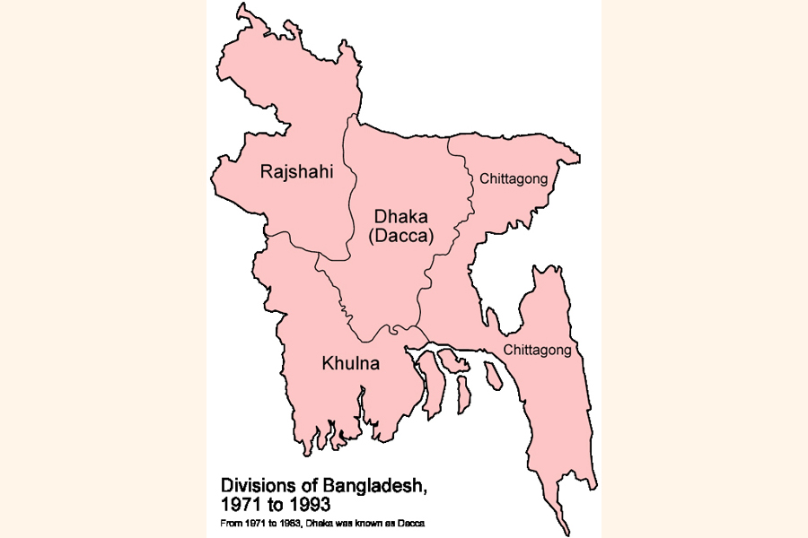 Formation of four provinces based on the old divisions of Dhaka, Chittgong, Rajshahi, and Khulna is being proposed by Administrative Reform Commission