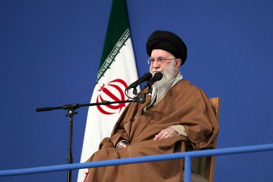Iran's Supreme Leader Ayatollah Ali Khamenei speaks during a meeting in Tehran, Iran, March 21, 2025.