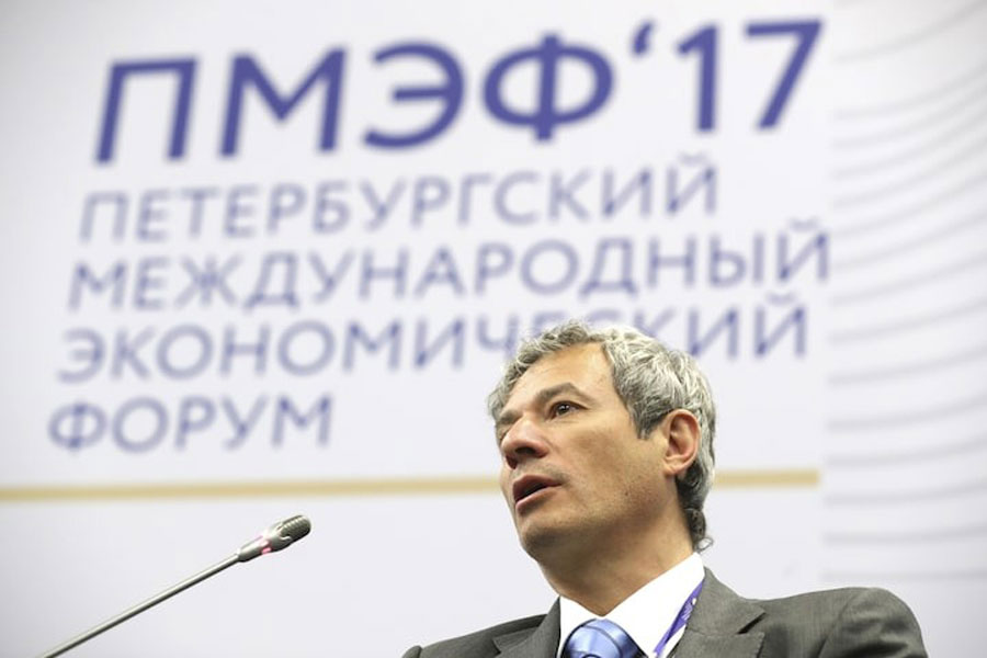 Vadim Moshkovich attends a session of the St. Petersburg International Economic Forum (SPIEF), Russia, June 1, 2017.