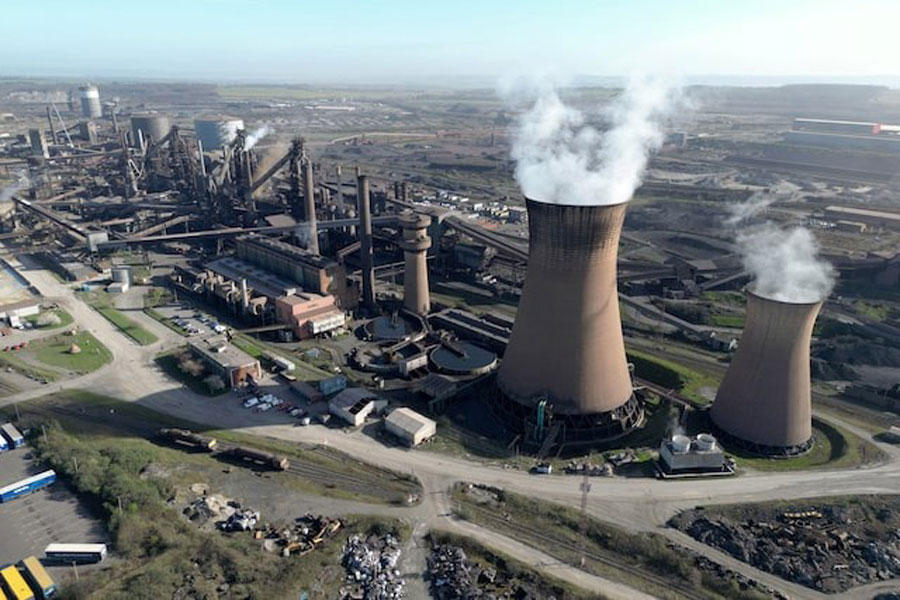 A general view shows British Steel's Scunthorpe plant, in Scunthorpe, northern England, Britain, March 31, 2025.