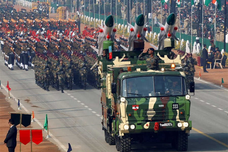 India's "Akash" missiles, mounted on a truck, are displayed during Republic Day parade in New Delhi, India, on January 26, 2020 — Reuters/File