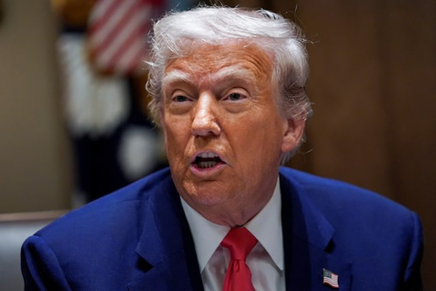 US President Donald Trump speaks as he attends a cabinet meeting at the White House in Washington, DC, US on April 10, 2025 — Reuters photo