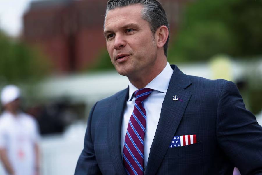 U.S. Secretary of Defense Pete Hegseth attends the annual White House Easter Egg Roll event, on the South Lawn of the White House in Washington, D.C., U.S., April 21, 2025.