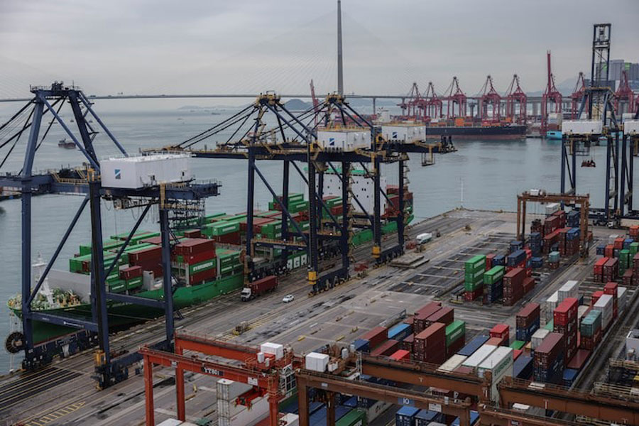 A general view of the container terminals at Kwai Chung, in Hong Kong, China March 6, 2025.