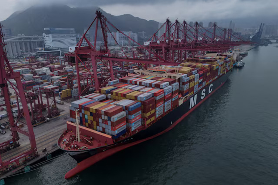 A general view shows container terminal in Hong Kong, China on April 23, 2025 — Rueters photo