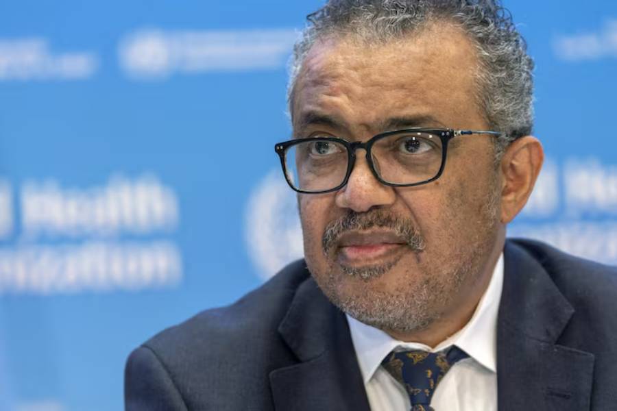 Director-General of the World Health Organisation (WHO) Dr. Tedros Adhanom Ghebreyesus attends an ACANU briefing on global health issues in Geneva, Switzerland, December 14, 2022.