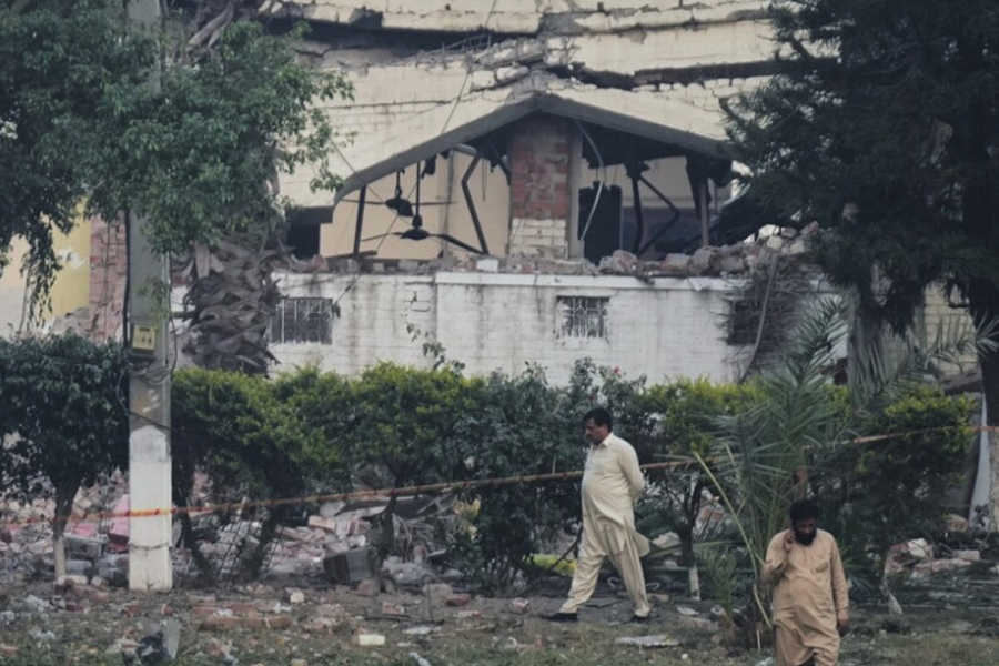 India fired missiles into Pakistani-controlled territory in several locations early Wednesday, killing a child and wounding two other people, Pakistani authorities said. India said it was striking infrastructure used by militants — Screengrab from AP