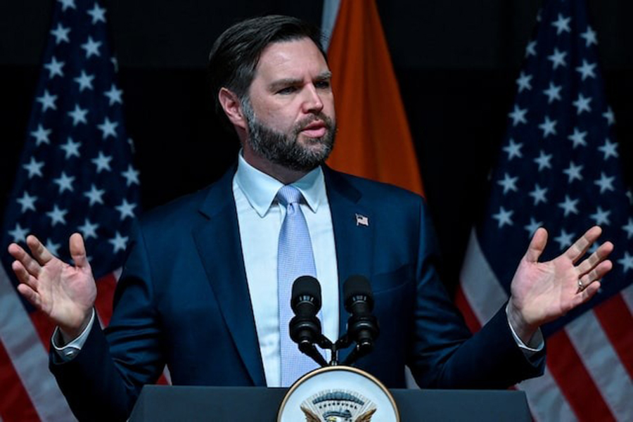US Vice President JD Vance delivers remarks at the Rajasthan International Centre in Jaipur, India, on Tuesday, on April 22, 2025 — Reuters/File