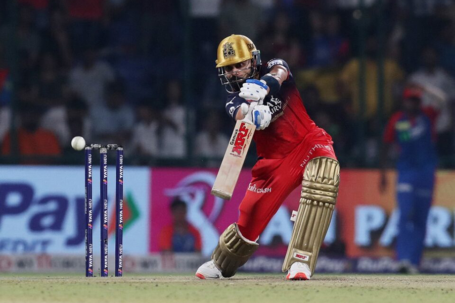 Virat Kohli of Royal Challengers Bengaluru in action during the IPL match against Delhi Capitals at Arun Jaitley Stadium in New Delhi, India on April 27, 2025 — Reuters/File