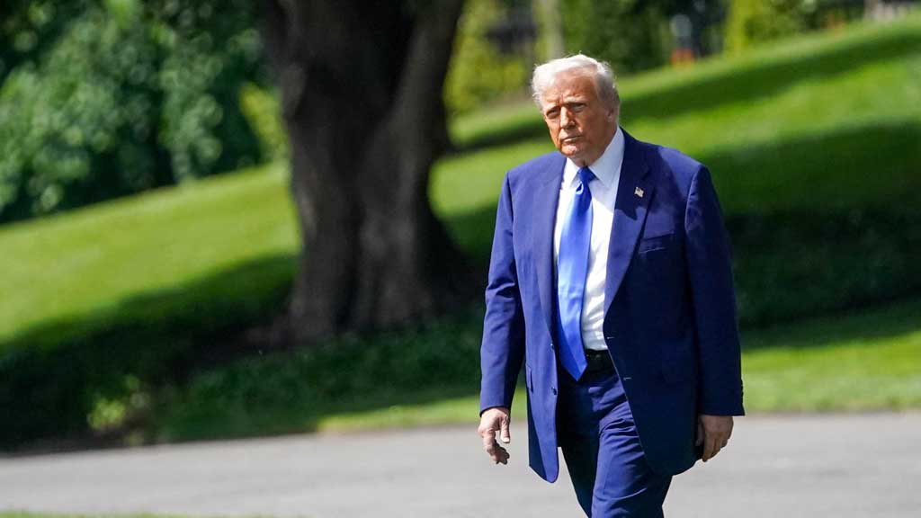 US President Donald Trump walks to board Marine One as he departs for Saudi Arabia from the South Lawn at the White House in Washington, DC, US, May 12, 2025. REUTERS