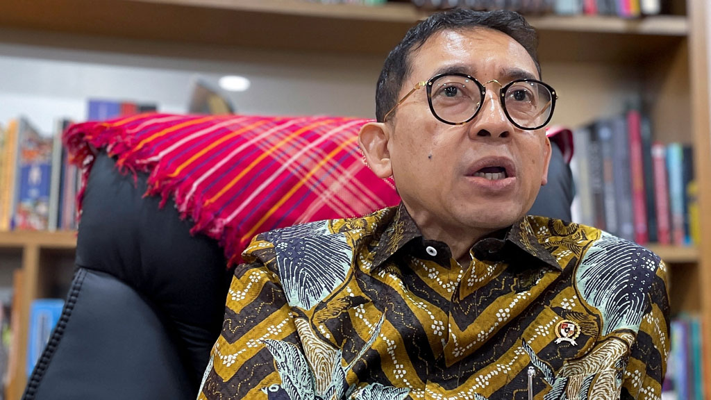 Indonesia's Culture Minister, Fadli Zon speaks during an interview with Reuters at his office, in Jakarta, Indonesia, May 8, 2025. REUTERS