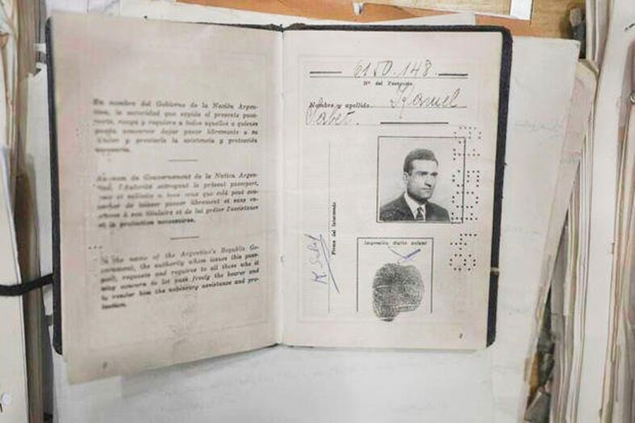In this undated photo released by the Israeli Prime Minister's Office, identity documents of Eli Cohen are displayed.