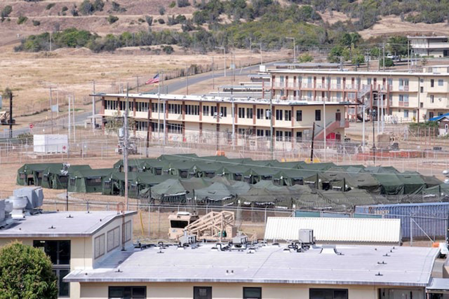 Newly erected holding tents for detained migrants are seen at the United States' Naval Station Guantanamo Bay in Guantanamo Bay, Cuba, February 21, 2025 — US Navy/AFN Guantanamo Bay Public Affairs/Handout via REUTERS/File