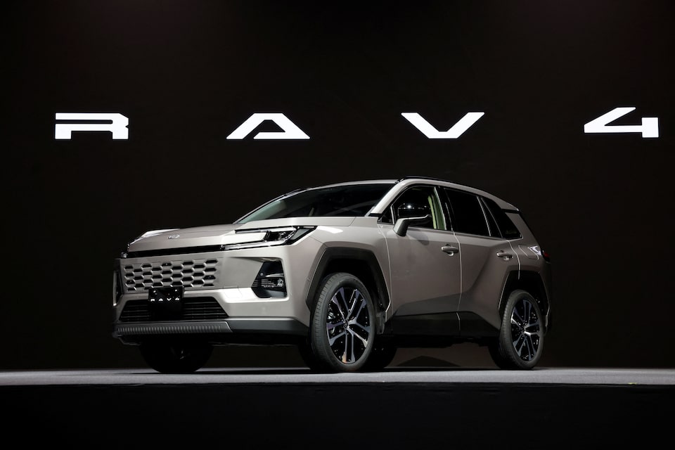 Toyota Motor displays the all-new RAV4 SUV during it's world premiere event in Tokyo, Japan May 21, 2025. REUTERS/Manami Yamada