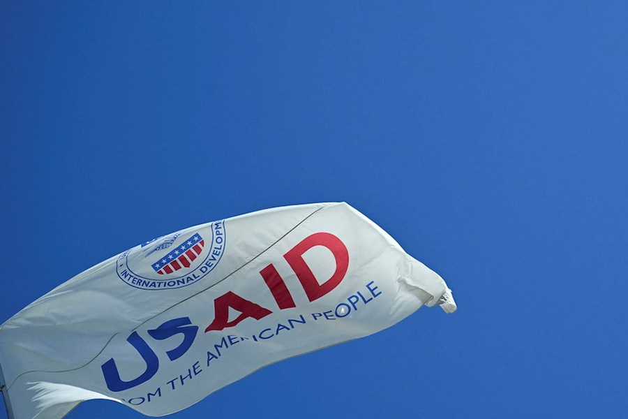 The USAID flag flies outside the USAID building in Washington, DC, US on February 1, 2025 — Reuters/File