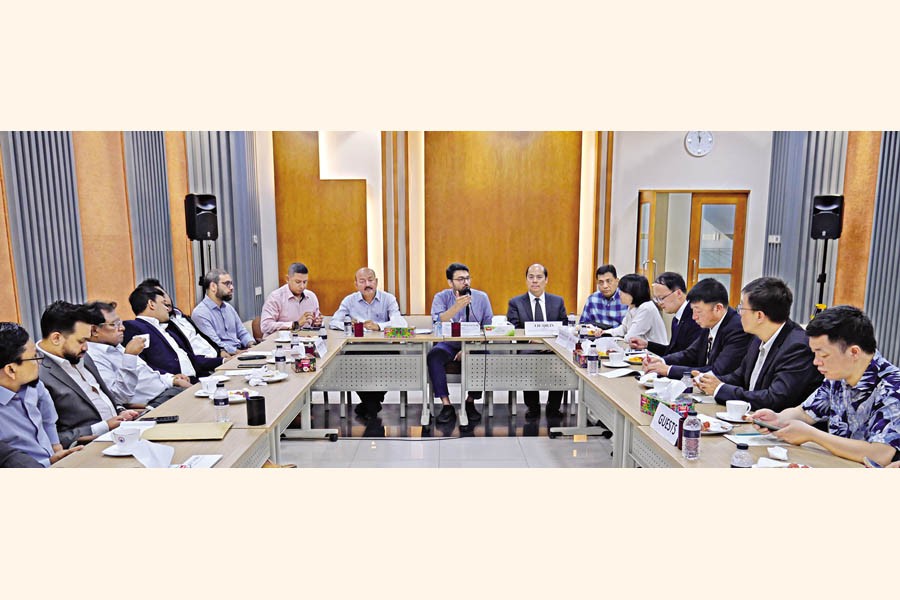 A Chinese delegation led by President of China Council for the Promotion of International Trade (CCPIT) Liu Qilin held a meeting with the Chittagong Chamber of Commerce and Industry (CCCI) in the port city on Sunday.